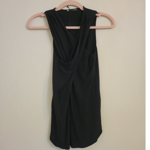 NWT Revolve Krisa Black Crossover Sleeveless Tank XS - Picture 2 of 5